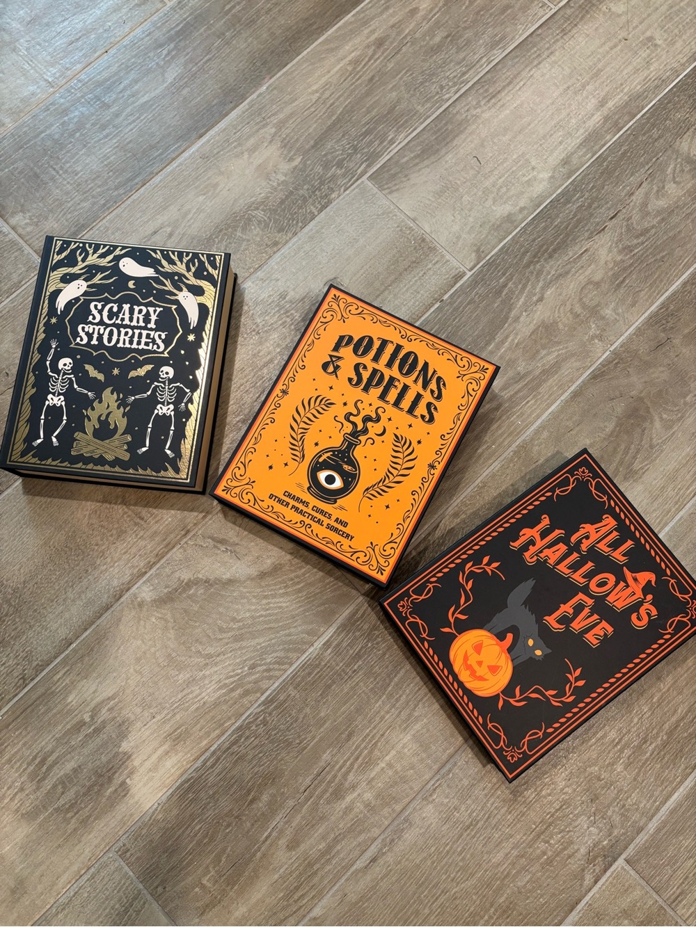 Halloween Decor Books - Scary Stories, Potions & Spells, All Hallows Eve Boxes 3